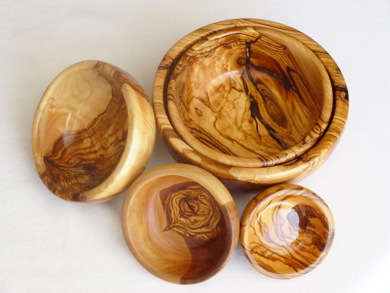 Mother's Day Gift Olive Wood bowl Set of 5 by TunisiaHandMade
