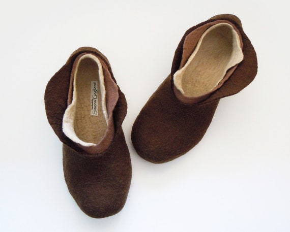 Items similar to Felted 3 layer slippers on Etsy