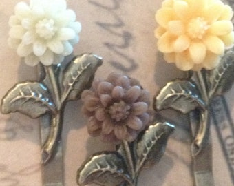 Bobby Pins, Hair Pins, Hair Clips, Hair Barrettes, Flower Hair Clips