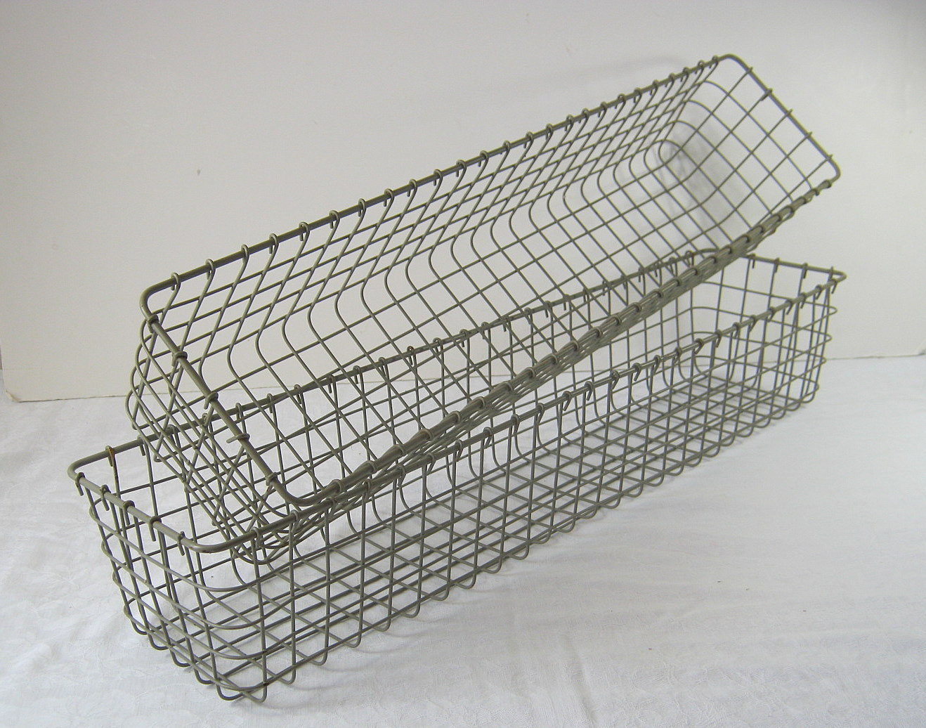 Vintage Wire Baskets Set 2 Rectangular Storage Planter   Il Fullxfull.389950084 To6r 