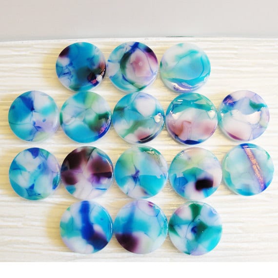 Unique Round Fused Glass Knobs Colorful Cabinet Knobs Pulls
