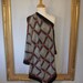 Vintage 1980's Bill Blass Black/White/Red Scarf