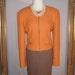 Vintage Orange Knit Zip Front Jacket by St. John - Size 8