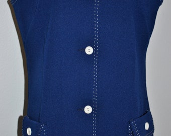 Cute Navy Blue Jumper Dress M/L Sailor Girl