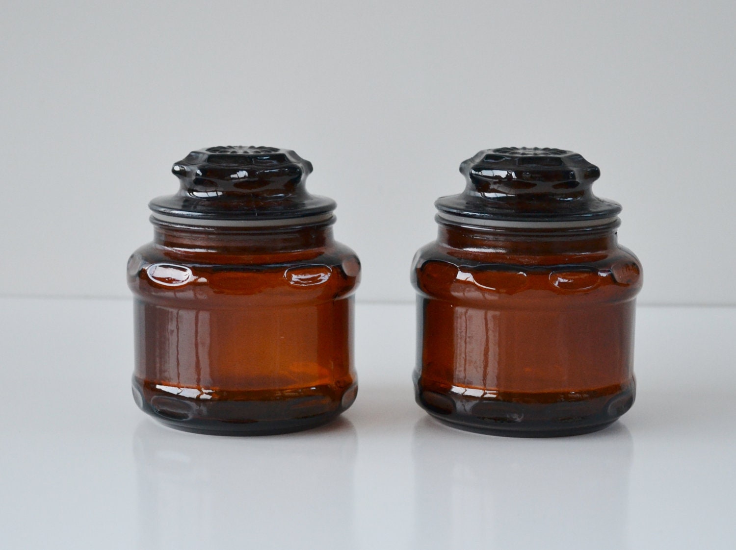Glass Apothecary Jars Vintage Brown Glass Apothecary Jars