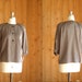 SALE / vintage grey silk blouse / size large