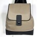 Vtg 90s Beige Black Mini Backpack / Color Block Bag / Esprit Minimalist Nylon Backpack