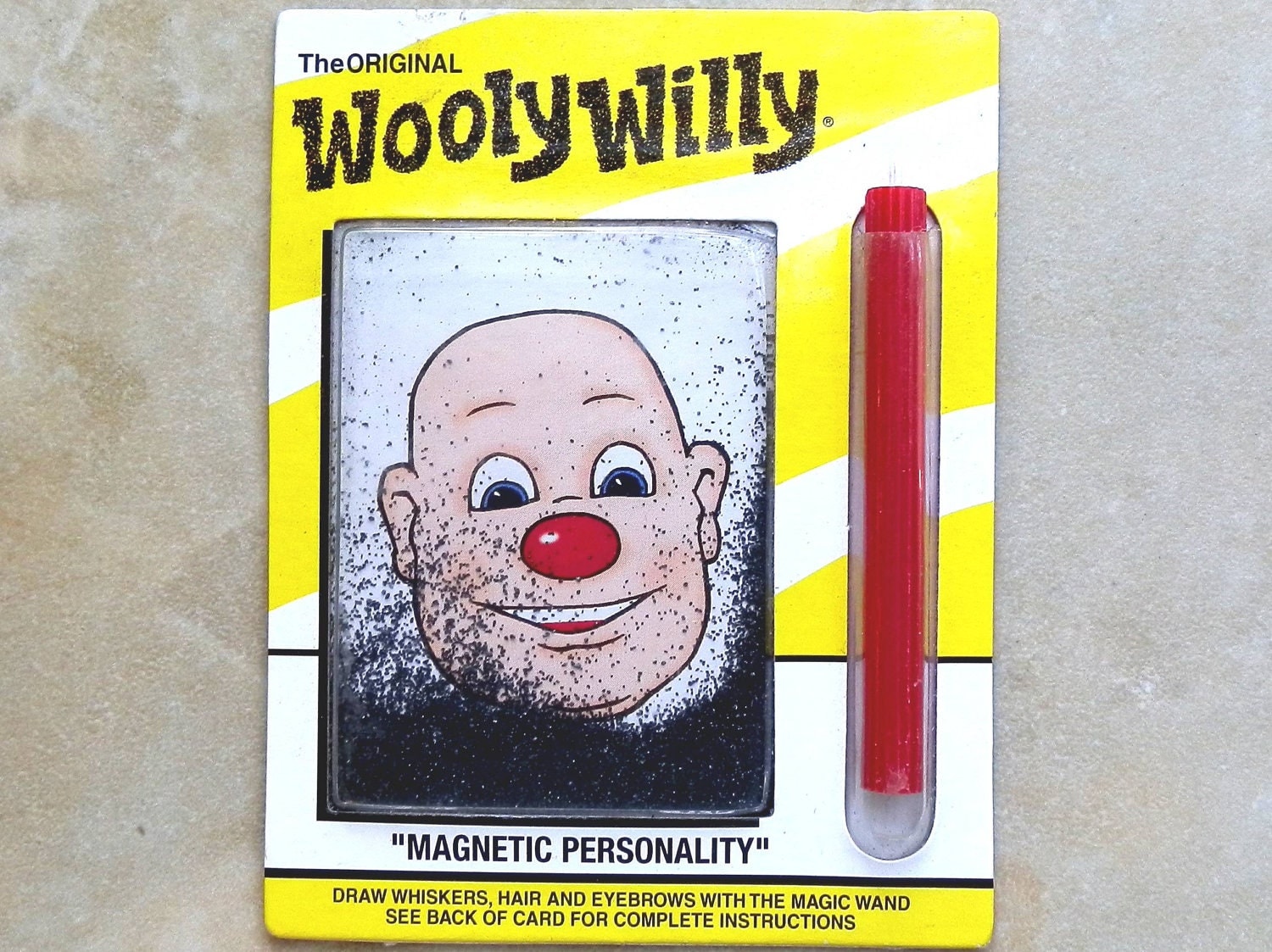 Vintage Toy Wooly Willy Magnetic Personality Face Puzzle With