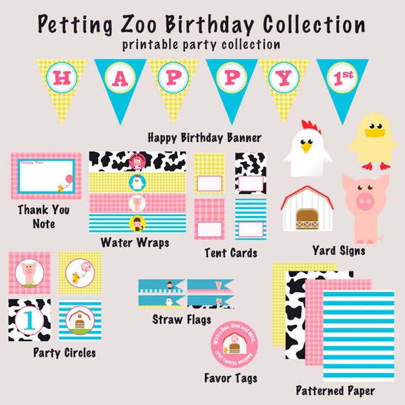 Petting Zoo, Barnyard Birthday-FULL COLLECTION - As seen on Hostess with the Mostess Il_570xn