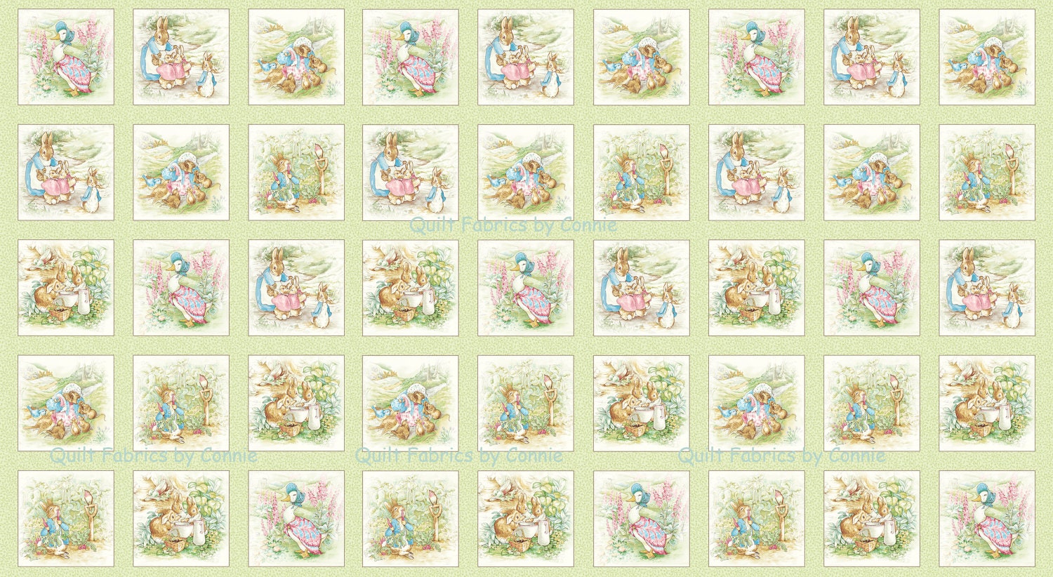 Beatrix Potter Garden Tales Fabric Collection Scenes