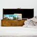 Vintage Rustic wood box, Wine bottle keeper, charm box, display box, Gift box, rustic decor, Wood planter