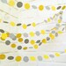Reserved - The Bella Garland, Paper Garland, Wedding Garland, Yellow and Gray, Mustard Yellow, Party Decoration