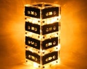 Valentine's Day Music Lover Upcycled Lighting FREE SHIPPING Yellow/Gold Mixtape Light Cassette Tape Lamp LED Mood Light Il_170x135