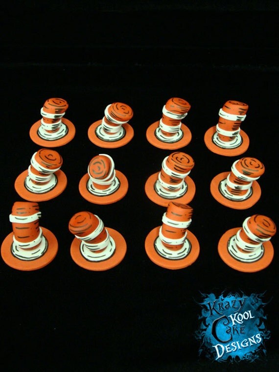 Cat In The Hat Cupcake Toppers