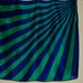 1960's Vera scarf, bold blue and green asymmetrical diagonal design.