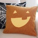 Jack o Lantern Pillow Cover Pumpkin Cute Halloween Decor 18 x 18