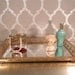 SALE - VINTAGE Mirror Vanity Tray with Floral Filigree Frame