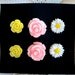 Flower Earrings Set Tiffany Blue Flower White Ivory Yellow Pink Stud Post Earrings Lot of 3 NICKEL FREE - Back to School