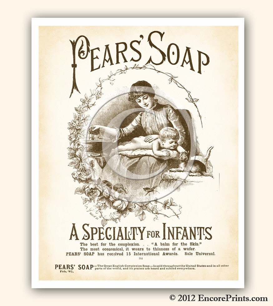 PEARS Soap Ad Vintage Nursery Decor Vintage Art by ...