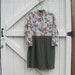 Boho ranch dress, Rustic shirt dress, shabby chic shirt dress med large upcycled eco friendlyReady to ship