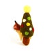 Christmas Tree Catnip Cat Toy - Needle Felted Wool