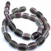 Clearance 1 Strand Muted Green and Purple Chevron Glass Barrel Beads