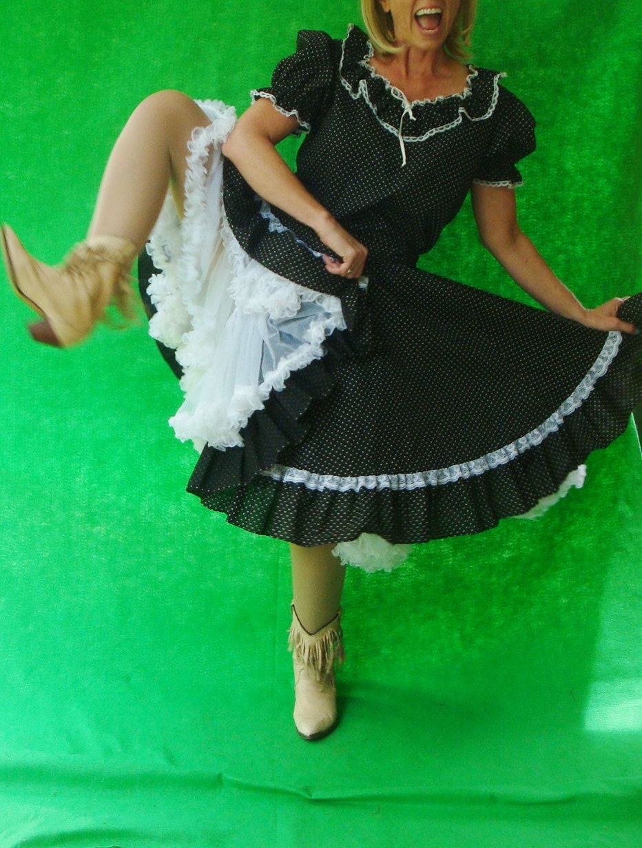 Vintage Square Dancing Dress. Two piece Skirt and Top Partners