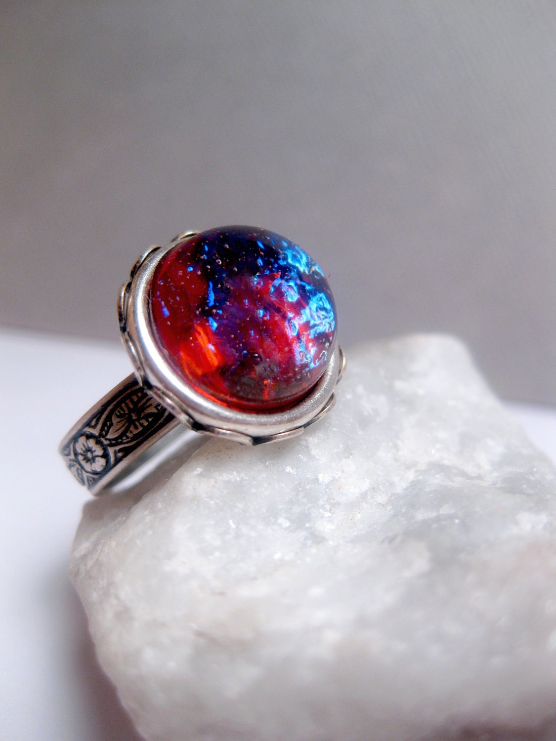 Download Industrial Steampunk Dragon's Breath Opal Ring