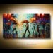 ORIGINAL Signed Modern Palette Knife Oil Abstract Landscape Painting by P. Nizamas 46"