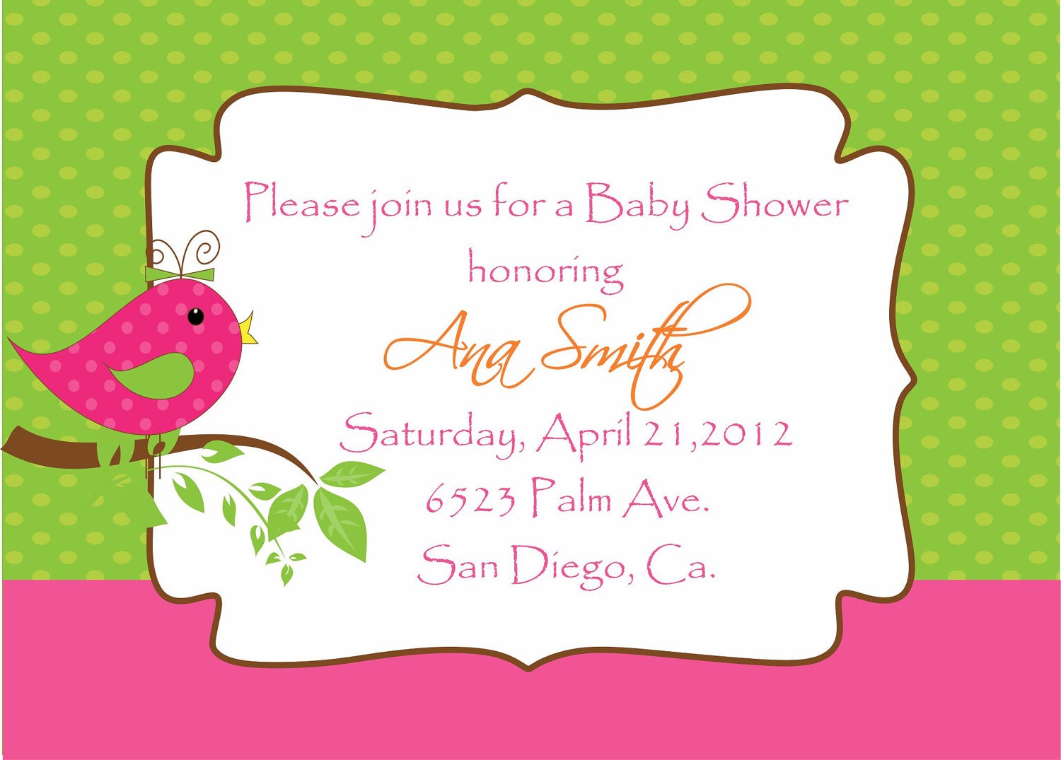 Bird Baby Shower Invitations 4