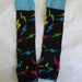 Colorful Lightening Bolt Leg Warmers