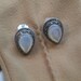 Sterling Mother of Pearl Clip on Earrings with Marcasites