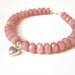 Pink Ruby Bracelet, Silver Heart Charm Bracelet, Pink Sapphire Jewelry, Gemstone Jewelry, Under 40