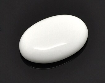25X18mm White Cabochons - Stones - 2pcs - Ships IMMEDIATELY from California - C40