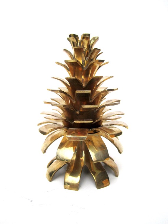 brass pine cone candle holder by vivalavidabonita on etsy brass pine cone candle holder by vivalavidabonita on etsy