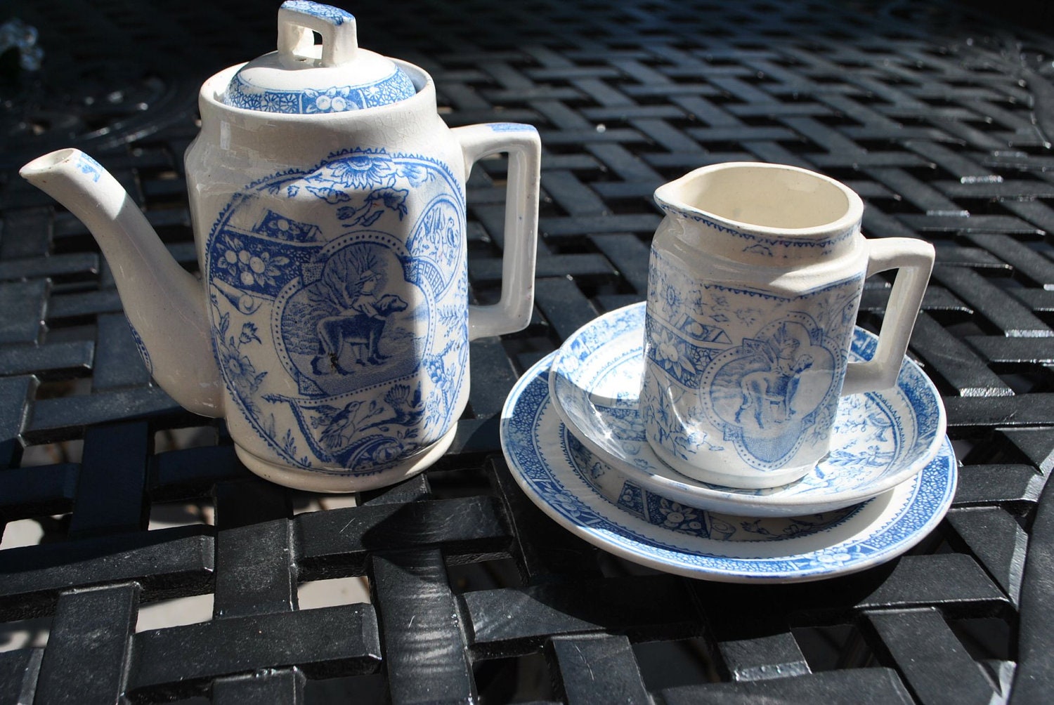 antique childs tea set