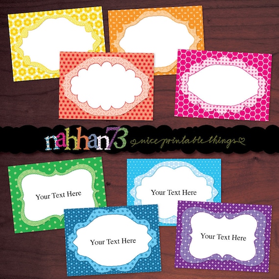 Items similar to Rainbow Colors EDITABLE Printable Labels / Favor