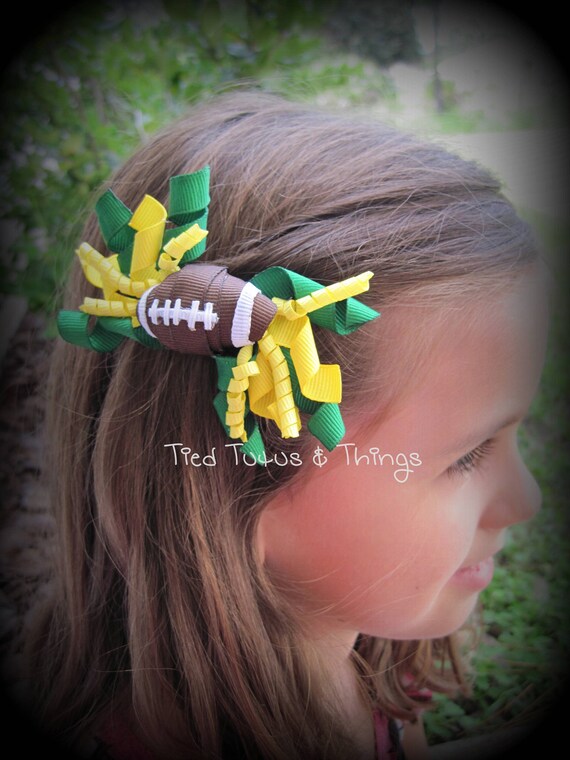 Items similar to Custom Football hair clip on Etsy
