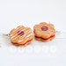 Strawberry Jam Cookie Earrings - Polymer Clay