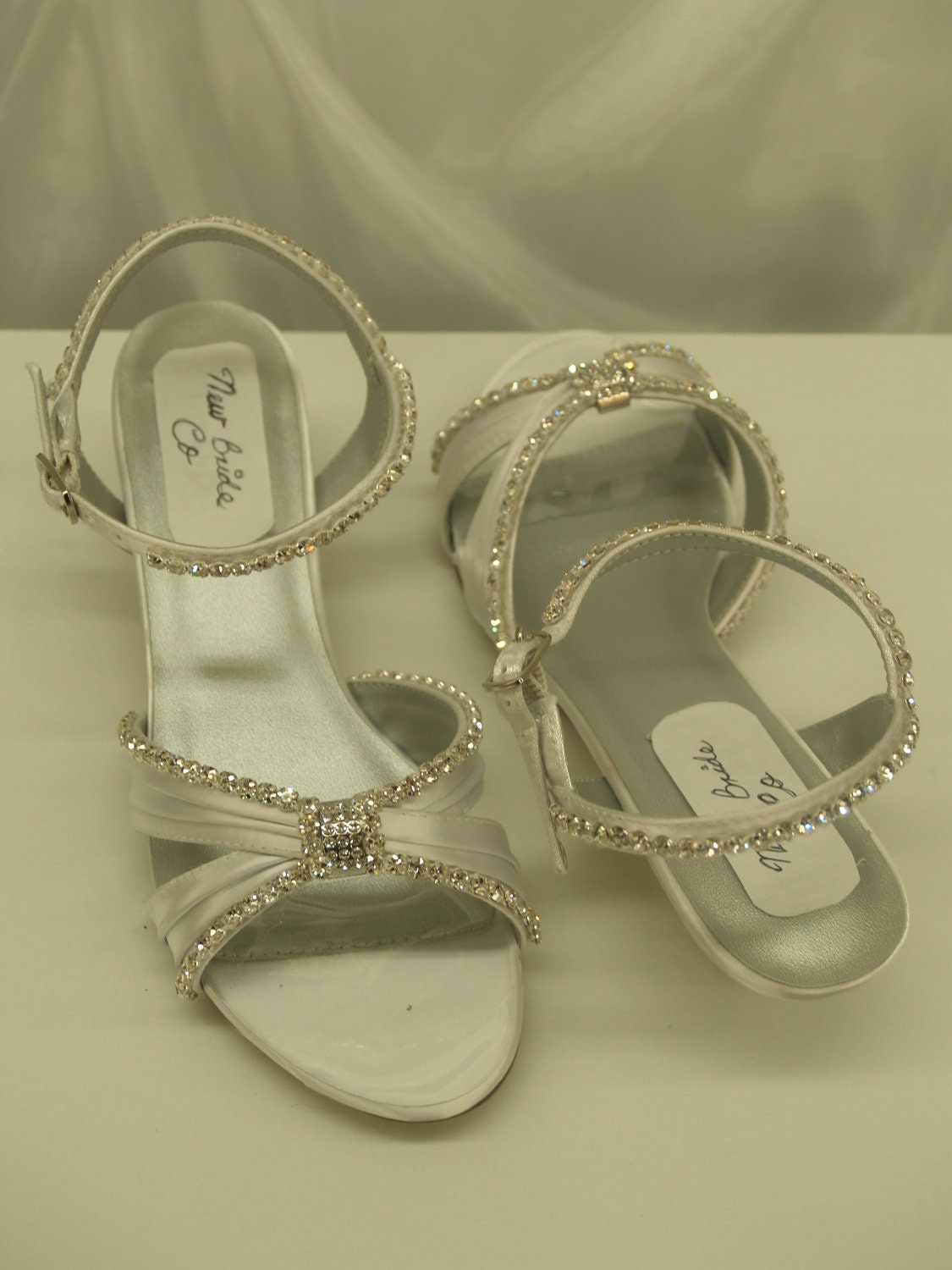 low heel bling shoes