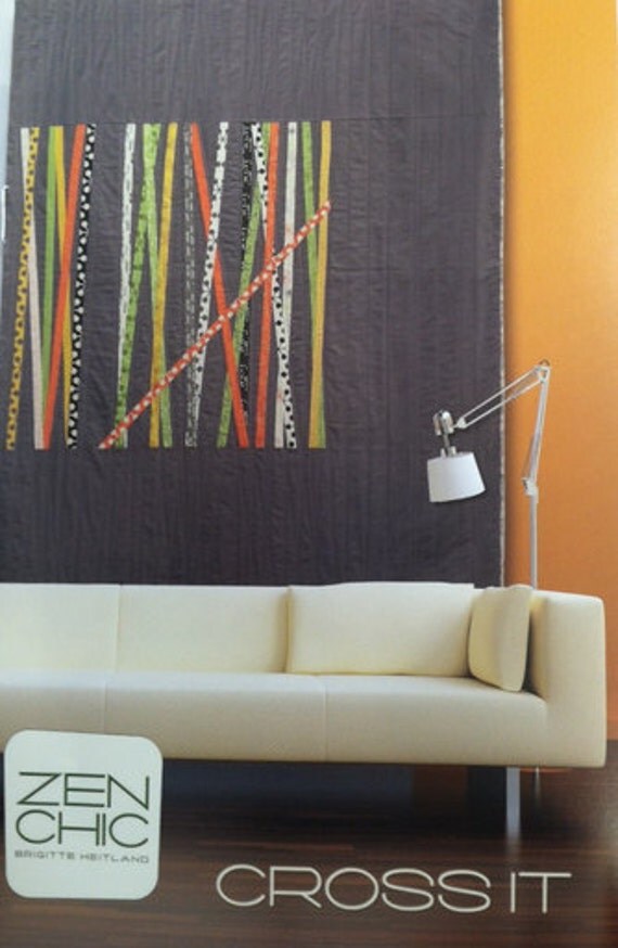 Zen Chic - Cross It - Lines Quilt - Modern Quilting Pattern - Jelly Roll Friendly