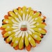 Candycorn Flower Hair Clip - Halloween Hair Bow - Orange Brown Yellow Hair Bow - Halloween Flower Clip