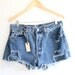 Waist: 34" Vintage Distressed High Waisted Levi Shorts
