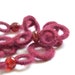 Red raspberry necklace fiber Autumn textile jewelry by Aliquid