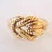 1980s vintage jewelry / 9k solid gold ring // ENTWINED SNAKES