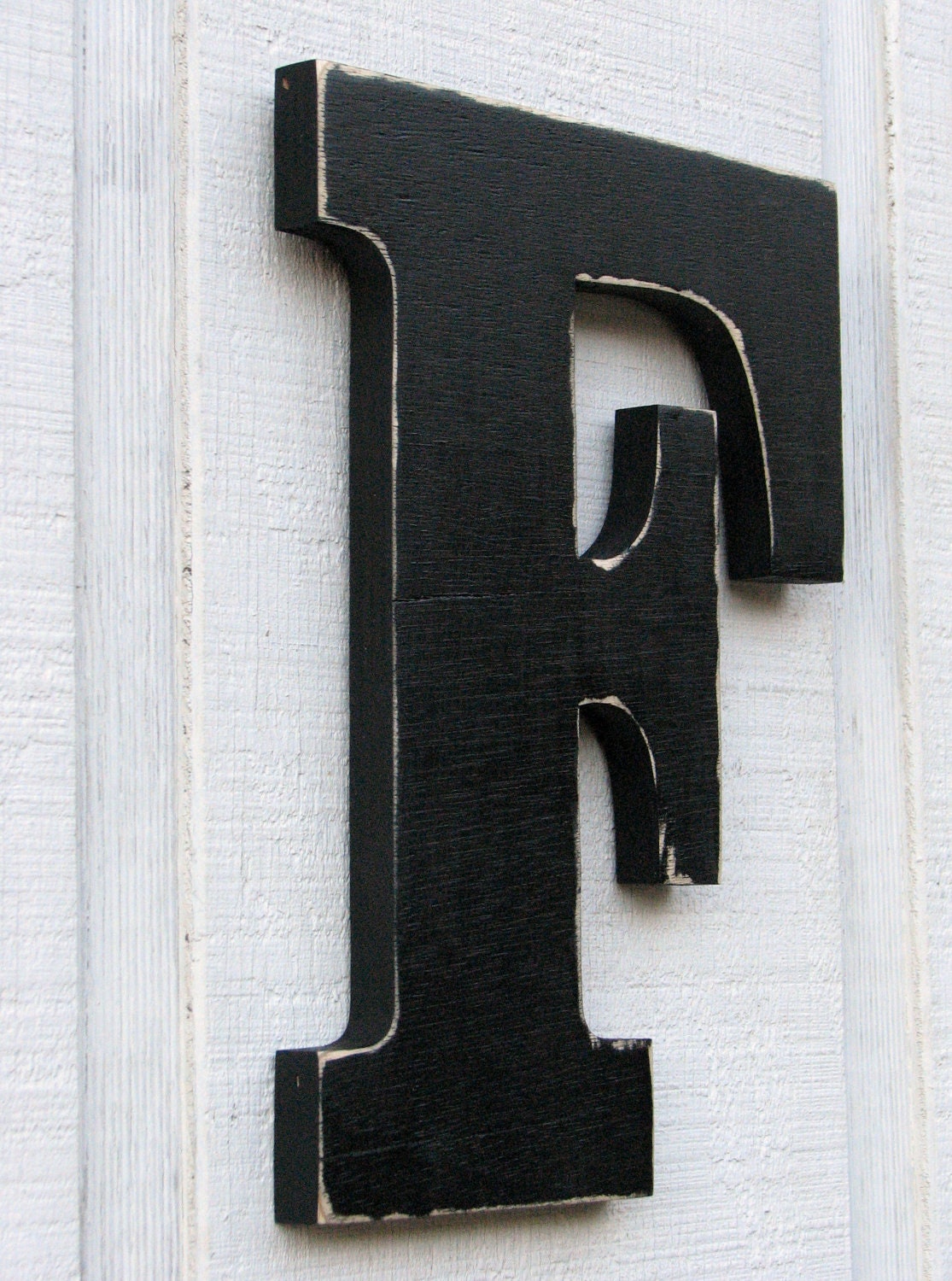 12 inch Rustic Wooden Letters F Wood Letters by borlovanwoodworks