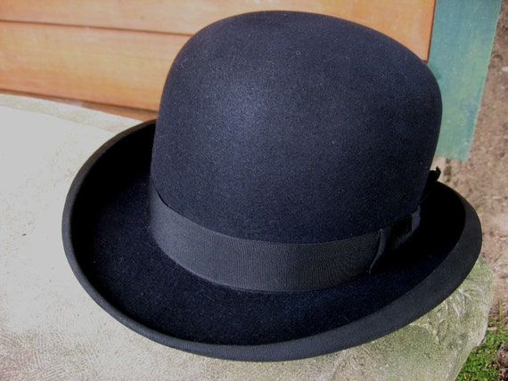 Vintage Derby Hat Working Men's Hard Hat Bowler Hat 1930s