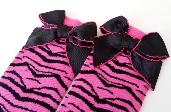 Hot Pink Zebra Leg Warmers - Halloween Leg Warmers - Zebra Leg Warmers ...