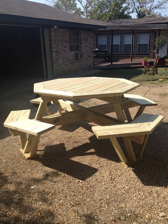 Items similar to Custom built picnic table on Etsy