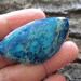 20% Anniversary Sale Striking Blue Color Free Form Sea Sediment Jasper Cabochon, Stone for Setting, Jewelry making Supplies S1647